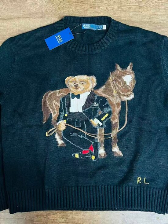 Ralph Lauren Sweaters - Polo Ralph Lauren Bear Horse Wool Sweater